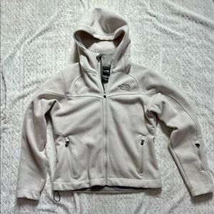 White/light gray North Face Windwall Jacket/fleece XS